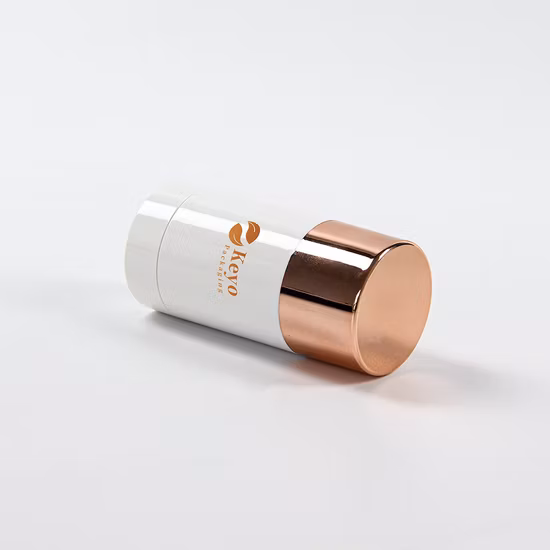 타원형 친환경 30ml 1oz 빈 흰색 플라스틱 데오도란트 스틱용 선스크린 포장 용기를 밀어 올리세요